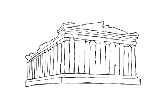 Attica region illustration