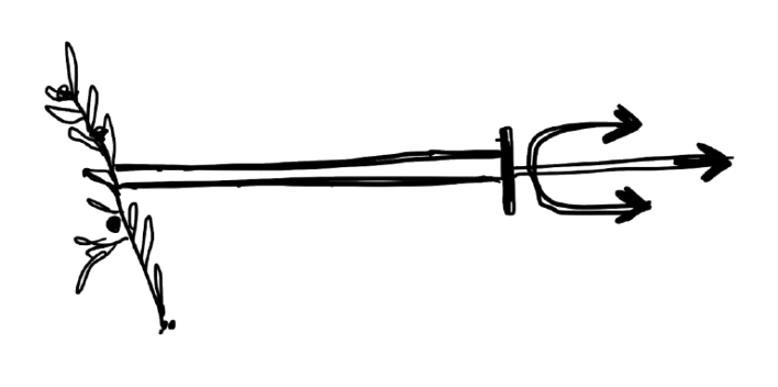 Decorative trident icon